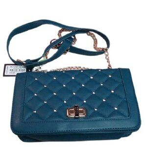 Badgely Mischka Crossbody Purse Bag with Studs, Dark Teal